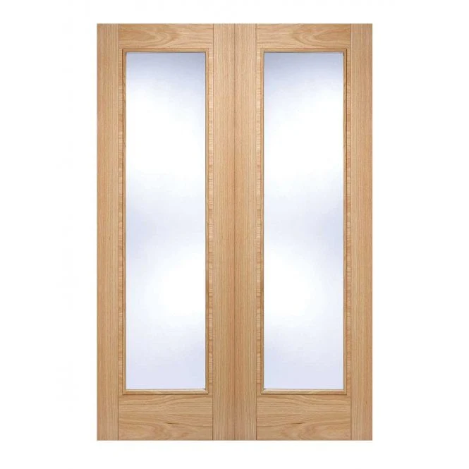 LPD Oak Vancouver Internal Glazed Door Pair