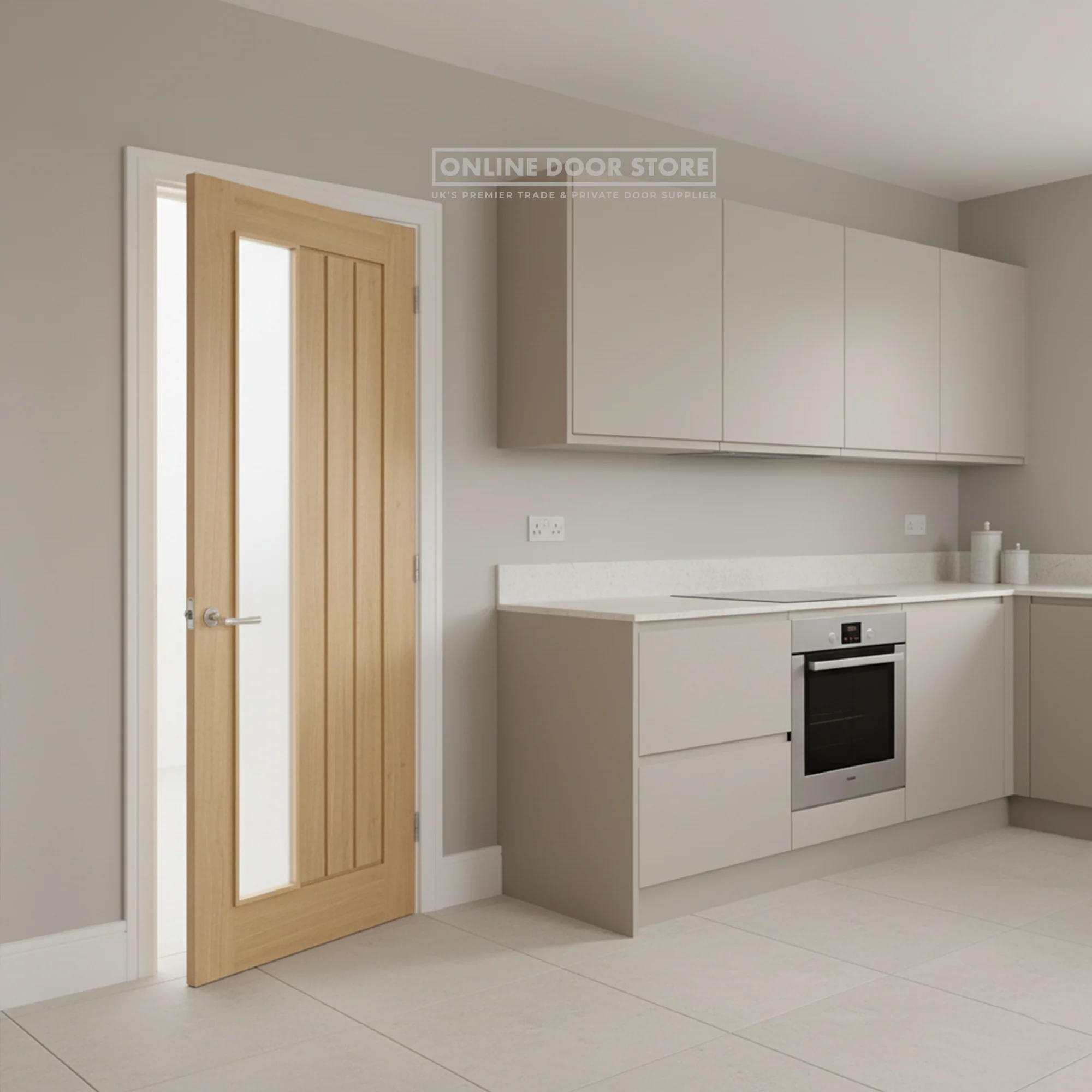 LPD Pre-finished Mexicano Offset Frosted Internal Glazed Door - Image 2