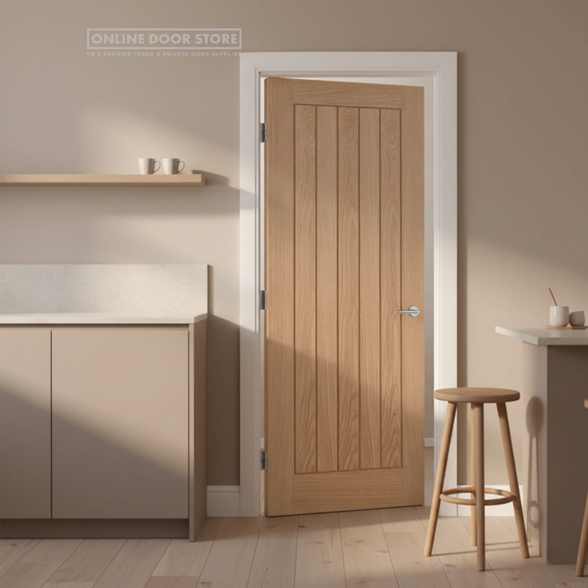 LPD Pre-Finished Oak Belize FD60 Fire Door - Image 2