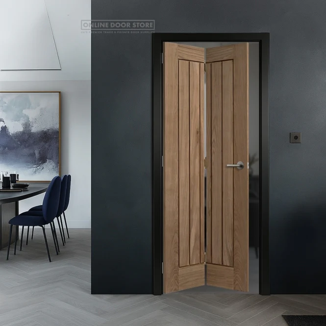 LPD Pre-Finished Oak Mexicano Bi-fold Internal Door - Image 3