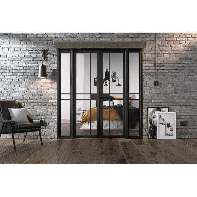 LPD Room Divider Black Greenwich W6 Internal Glazed Doorset - Image 3