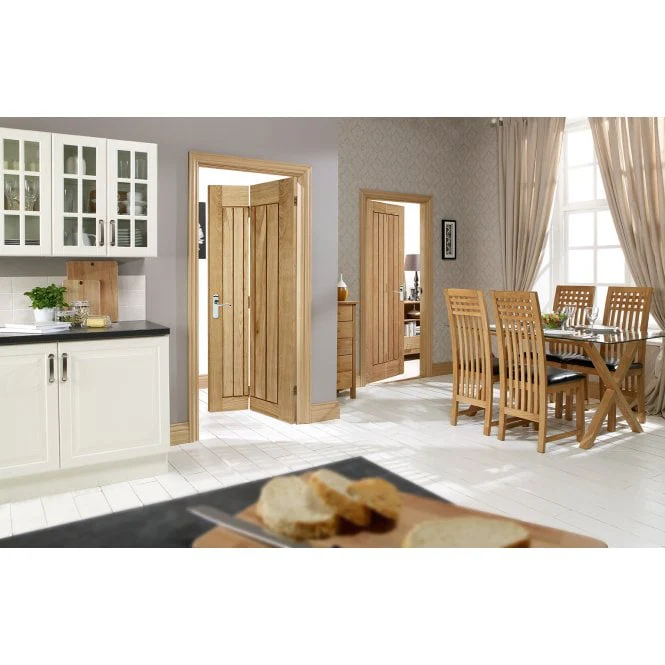 LPD Unfinished Oak Mexicano Bi-fold Internal Door - Image 3