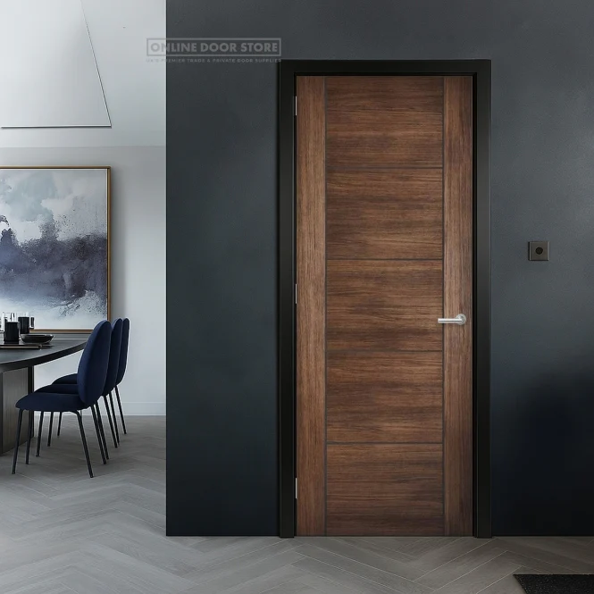 LPD Walnut Laminated Vancouver FD30 Fire Door - Image 3