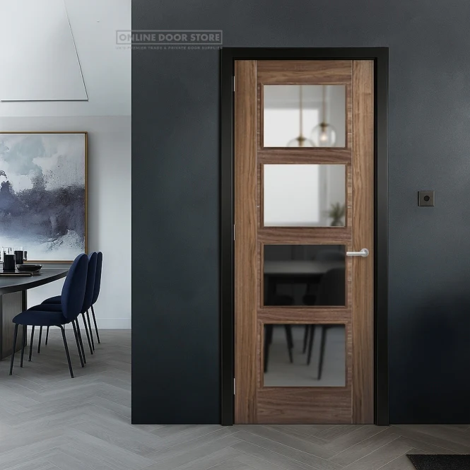 LPD Walnut Vancouver 4 Light Internal Glazed Door - Image 3