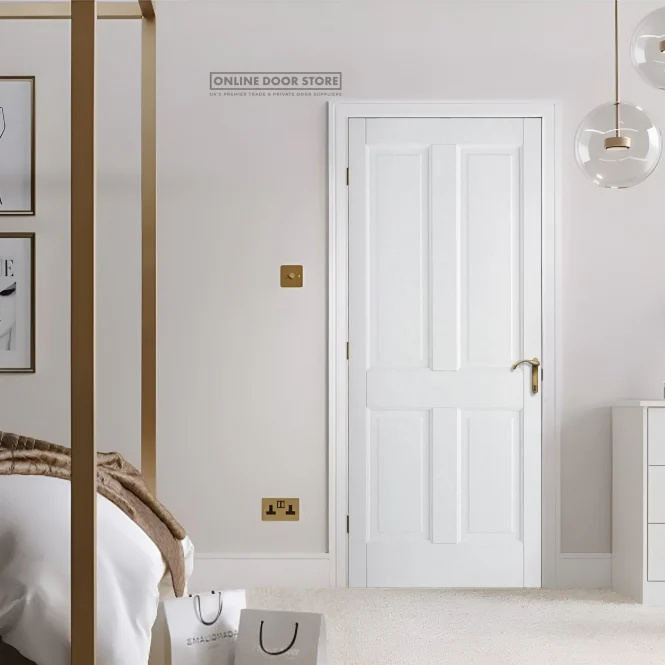 LPD White Canterbury 4-Panel FD30 Fire Door - Image 3