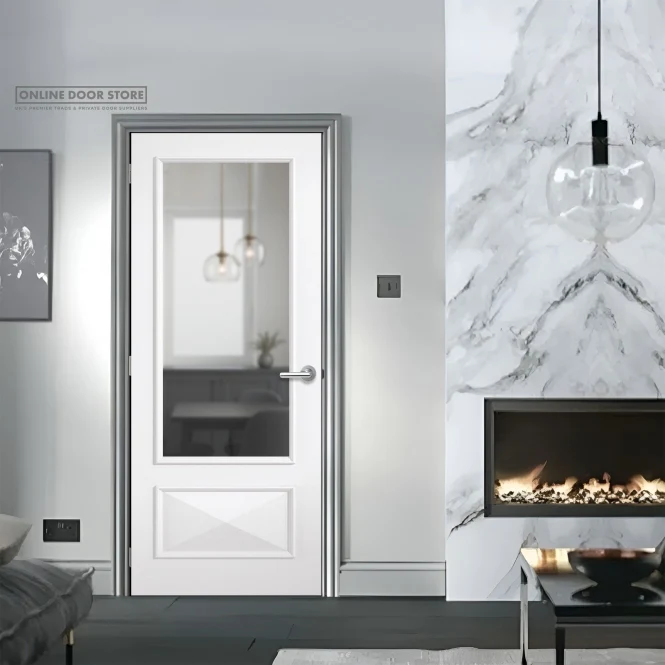 LPD White Knightsbridge 1L Internal Glazed Door - Image 3