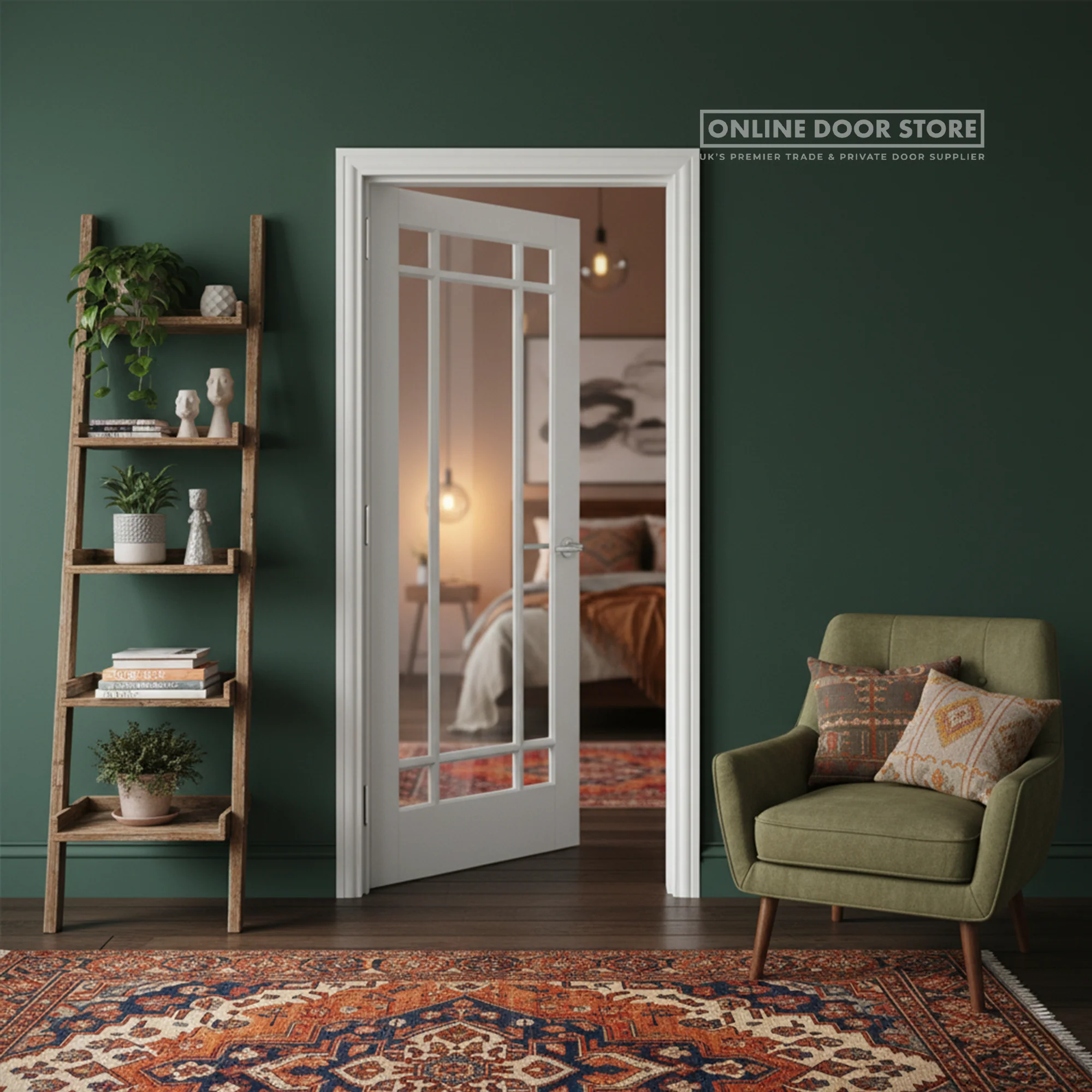 LPD White Manhattan Internal Glazed Door 9L - Image 2