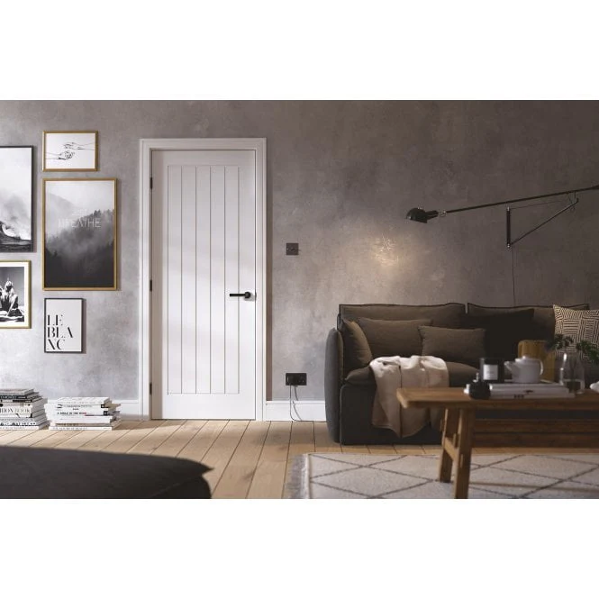 LPD White Mexicano FD30 Fire Door - Image 4