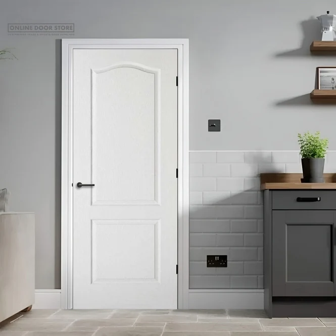 LPD White Moulded Classical 2-Panel FD30 Fire Door - Image 3