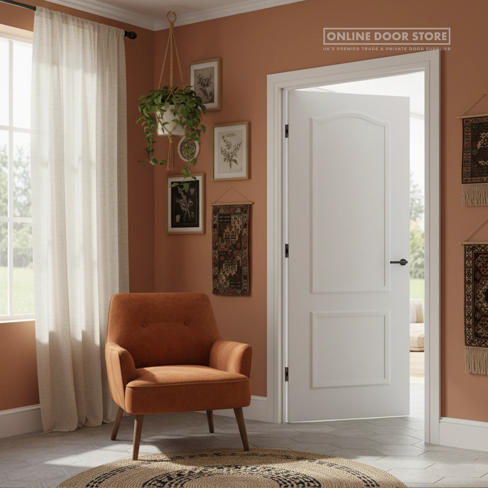 LPD White Moulded Classical 2-Panel Internal Door - Image 3