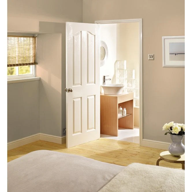 LPD White Moulded Mayfair 4-Panel Internal Door - Image 3