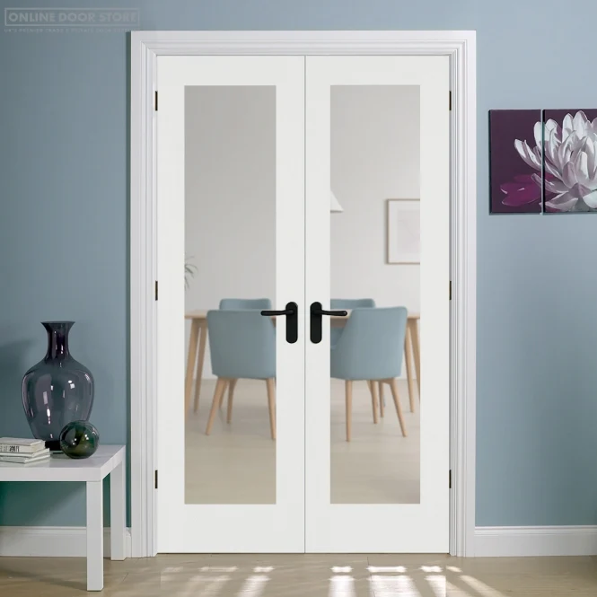 LPD White Pattern 20 Internal Glazed Door Pair - Image 3