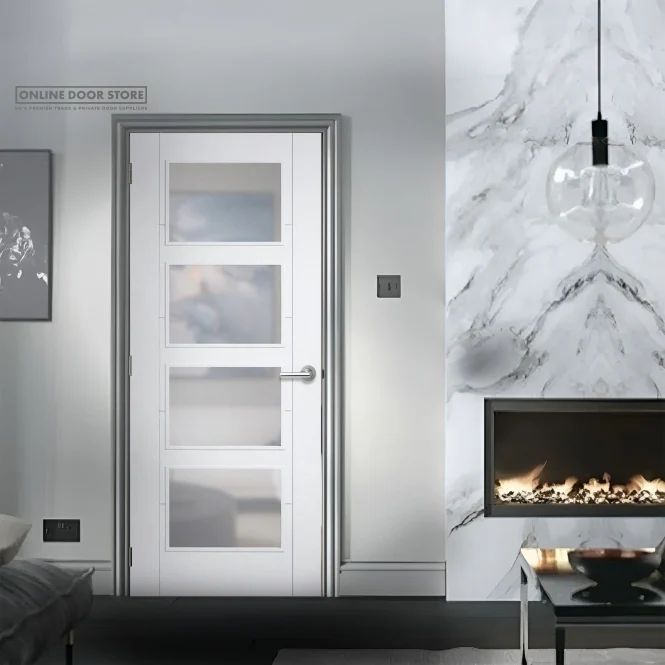 LPD White Vancouver Internal Glazed Door 4L Clear - Image 3