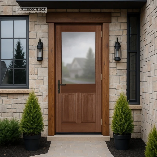 Mendes 2XG 2 Panel Hardwood Unglazed External Door - Image 3