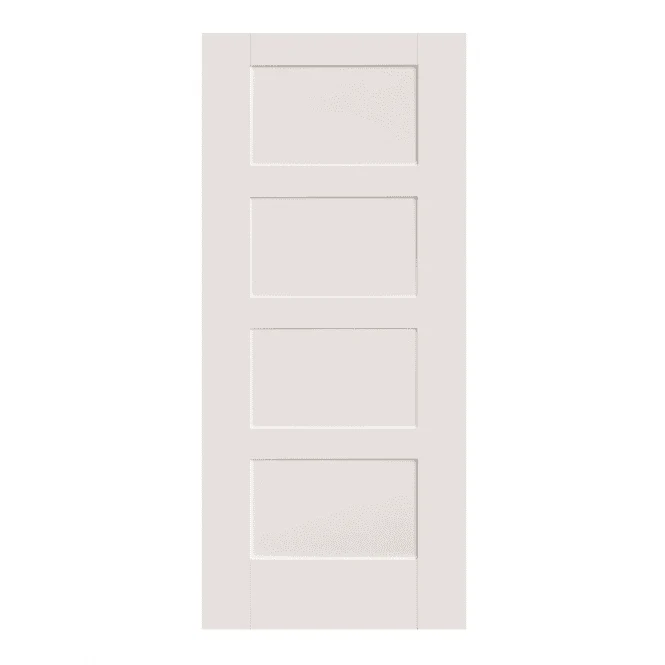 Mendes Contemporary Deluxe White Primed 4 Panel FD30 Fire Door