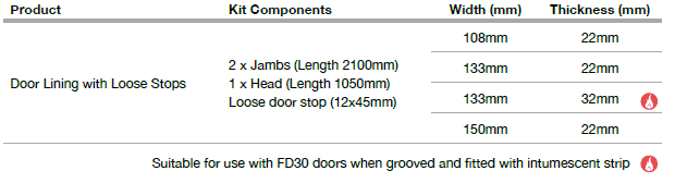 Mendes Fire Rated Oak Door Lining - Image 2