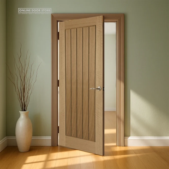 Mendes Mexicano Pre-Finished Oak FD30 Fire Door - Image 2