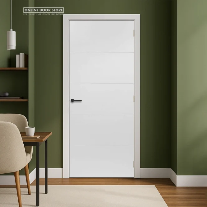 Mendes Orta Deluxe White Primed Internal Door - Image 2