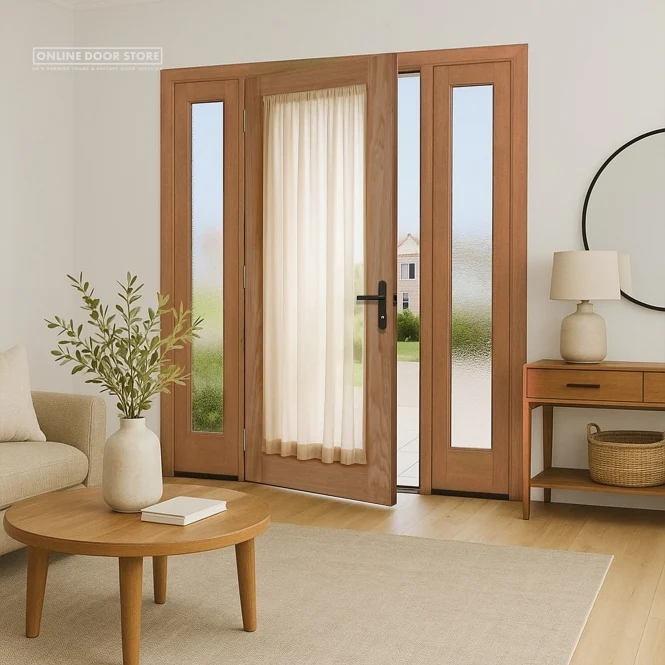 Mendes Pattern 10 Oak Unglazed External Door - Image 2
