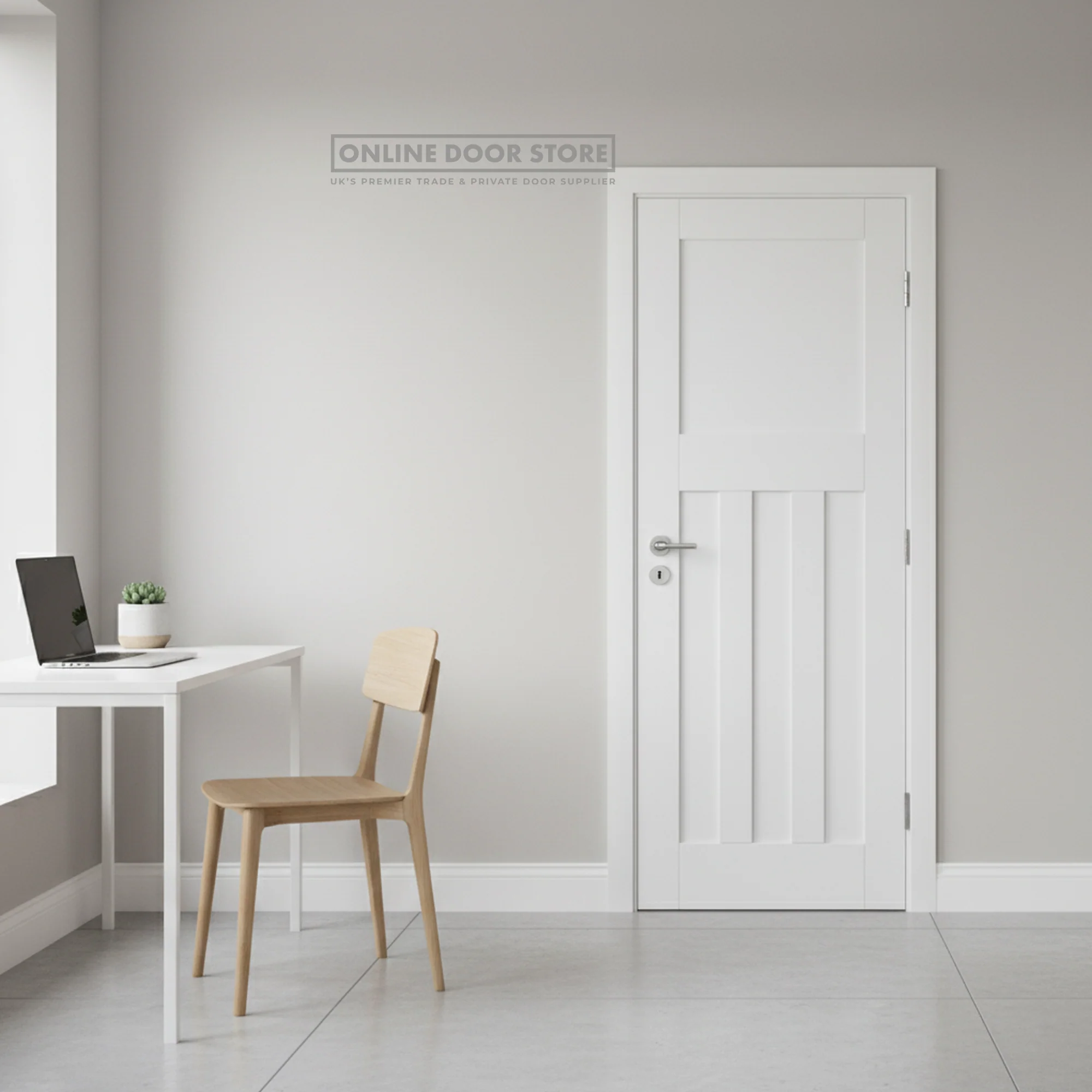 XL Joinery DX 1930's White Primed FD30 Fire Door - Image 3