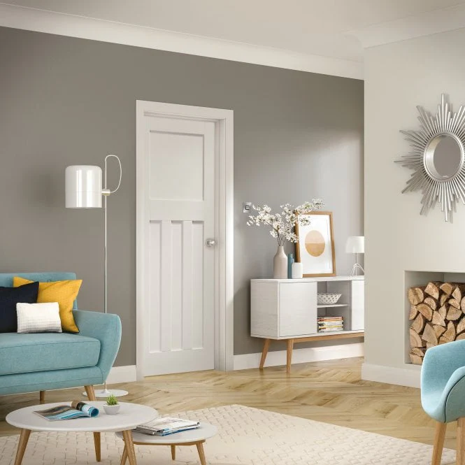 XL Joinery DX 1930's White Primed Internal Door - Image 3