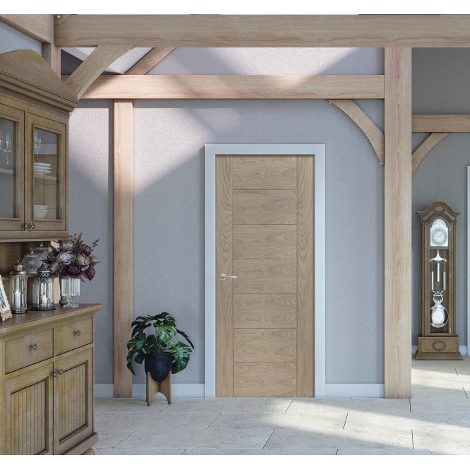 XL Joinery Palermo Statement 100% Solid Oak Internal Door - Image 3