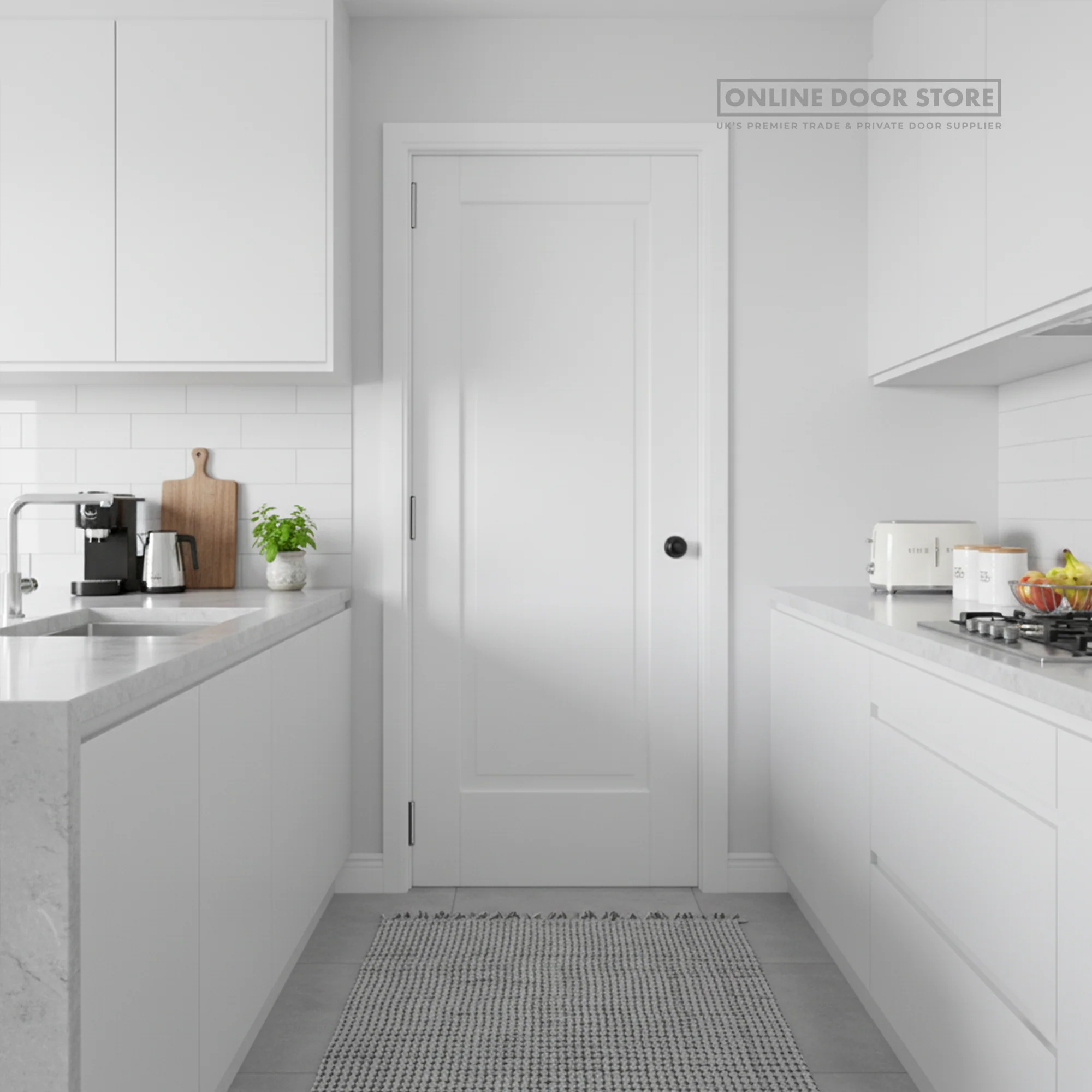 XL Joinery Pattern 10 White Primed FD30 Fire Door - Image 2