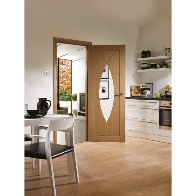 XL Joinery Pesaro Pre-Finished Oak Clear Internal Glazed Door - Image 3