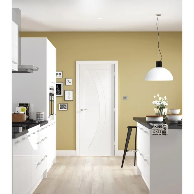 XL Joinery Salerno White Primed Internal Door - Image 3