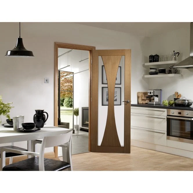XL Joinery Verona Pre-Finished Oak Clear Internal Glazed Door - Image 2