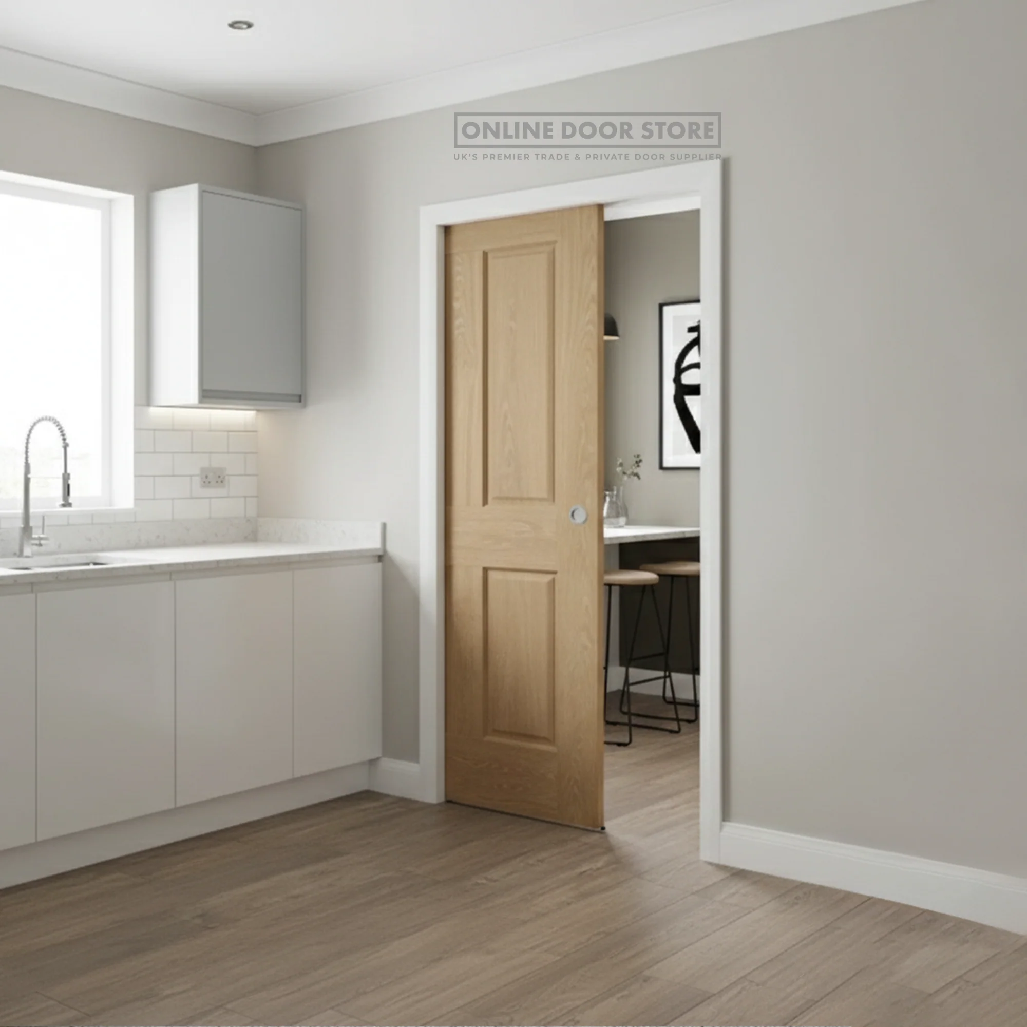 XL Joinery Victorian 4 Panel Pre-Finished Oak Internal Door - Image 2