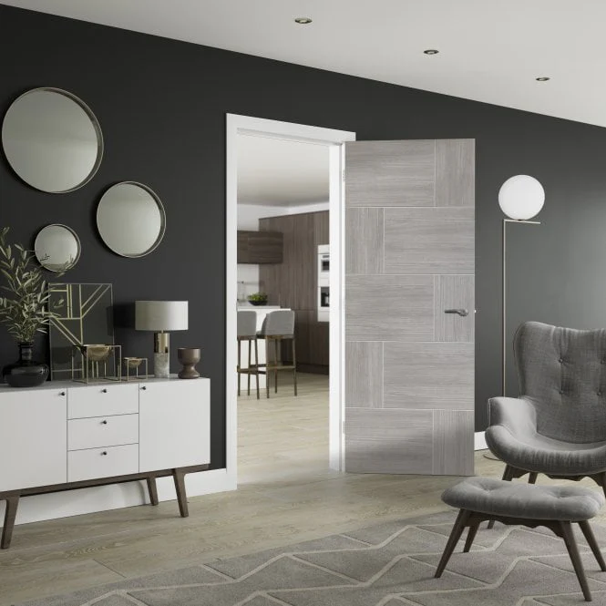XL Joinery White Grey Laminate Ravenna Internal Door - Image 3