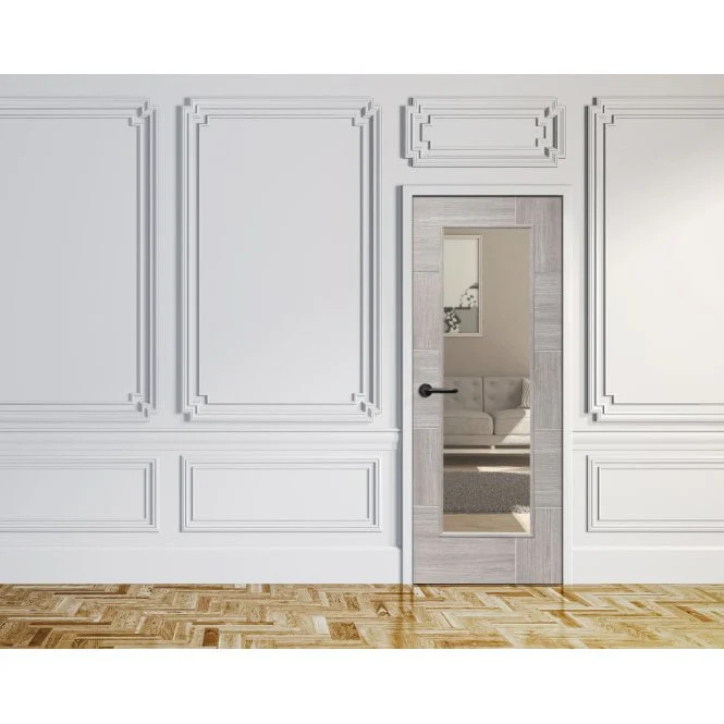 XL Joinery White Grey Laminate Ravenna Internal Glazed Door - Image 3